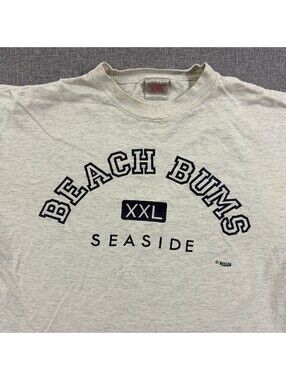 Vintage Beach Bums Seaside Heathered Light Gray T-Shirt Size XL ONEITA